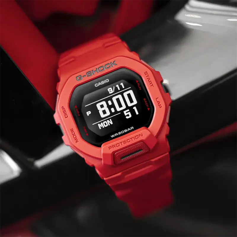 G-Shock G-Squad (Bluetooth) Red Out Sports Men's Watch- GBD-200RD-4